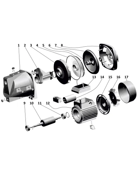 Центробежный поверхностный насос Optima Jet100-PL, 1.1 кВт - 6