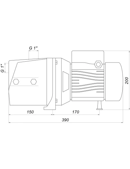 Центробежный поверхностный насос Optima Jet100-PL, 1.1 кВт - 7