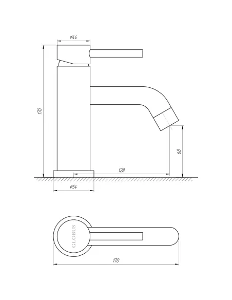 Смеситель для умывальника из нержавеющей стали Globus Lux SBT1-101L - 6