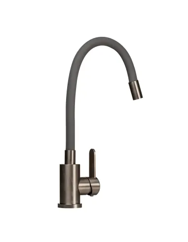 Смеситель для кухни с гибким изливом Globus Lux Wien SUS2-203SG серый - 2