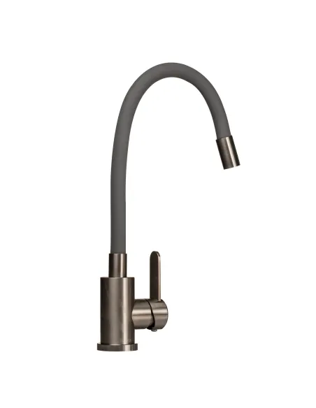 Смеситель для кухни с гибким изливом Globus Lux Wien SUS2-203SG серый - 2