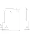 Смеситель для кухни с подключением к фильтру Globus Lux SUS-0110-1 нержавеющая сталь - 4