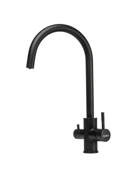 Змішувач для кухні Globus Lux SUS-0333-BB (чорний, під осмос, нержавіюча сталь, на гайці) - 1