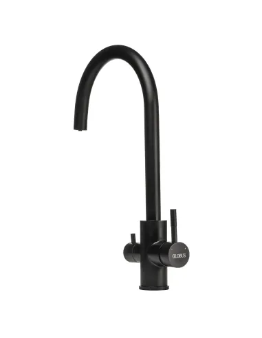 Змішувач для кухні Globus Lux SUS-0333-BB (чорний, під осмос, нержавіюча сталь, на гайці) - 3