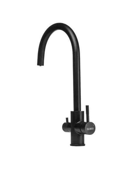 Змішувач для кухні Globus Lux SUS-0333-BB (чорний, під осмос, нержавіюча сталь, на гайці) - 3