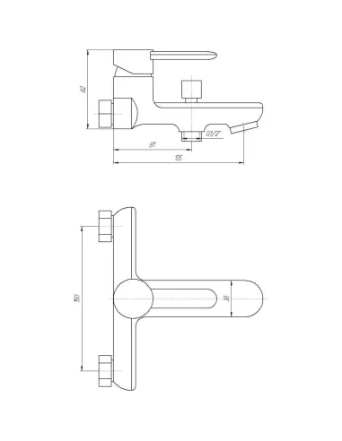Змішувач для ванни Topaz CORSICA-TC 16101-H48 - 5