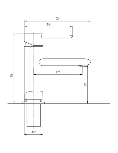 Змішувач для умивальника Topaz CORSICA-TC 16221-H48 - 5