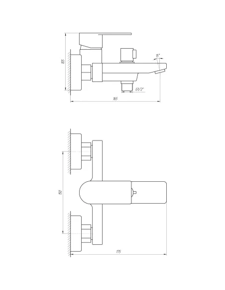 Смеситель для ванны Topaz Sardinia TS 08131-H19N c душевым комплектом - 5