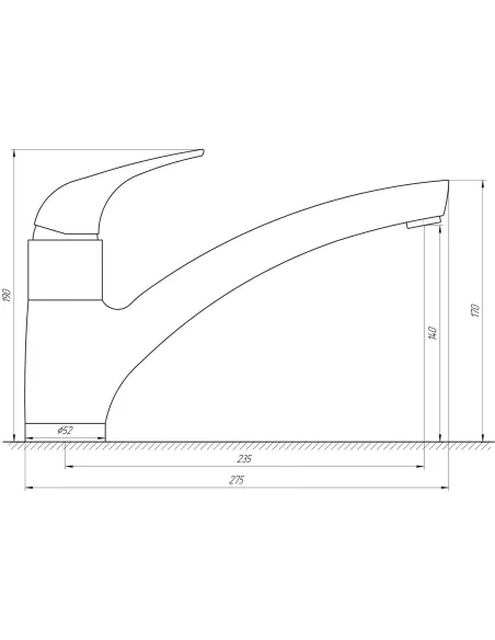 Змішувач для кухні Topaz TL-P-8838-H17 - 5