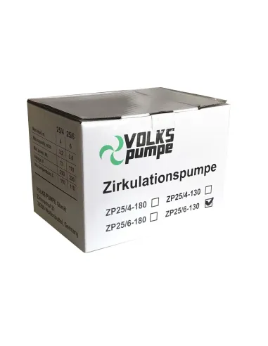 Циркуляционный насос для отопления Volks Pumpe ZP25-6-130, с гайками - 5
