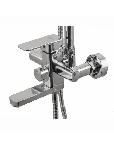 Душевая система с душевым комплектом Domino Malibu DMS-0005 штанга 115 см, с изливом - 4