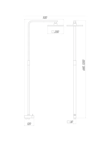 Душевая колонна Globus Lux GL-BAR-0707 без смесителя - 5