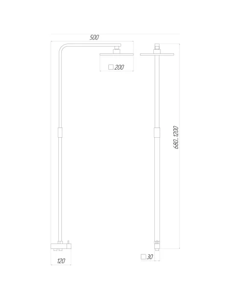 Душевая колонна Globus Lux GL-BAR-0707 без смесителя - 5