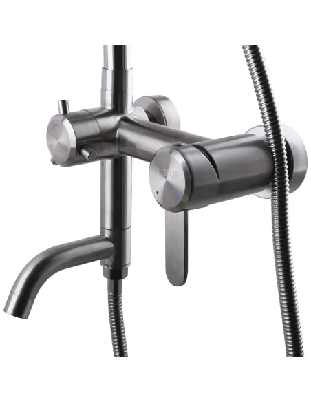 Душевая система из нержавеющей стали Globus Lux Alpen SBT1-SH-02 с душевым набором - 4