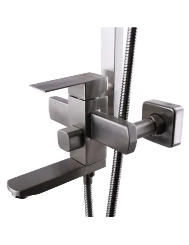 Душевая система из нержавеющей стали Globus Lux Sicilia VAN-SBQ-SH-02 с душевым набором - 4