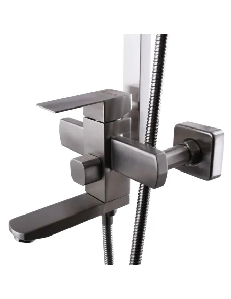 Душевая система из нержавеющей стали Globus Lux Sicilia VAN-SBQ-SH-02 с душевым набором - 4