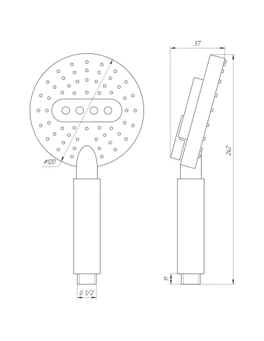 Лейка для душа ручная Globus Lux NSD07A - 4