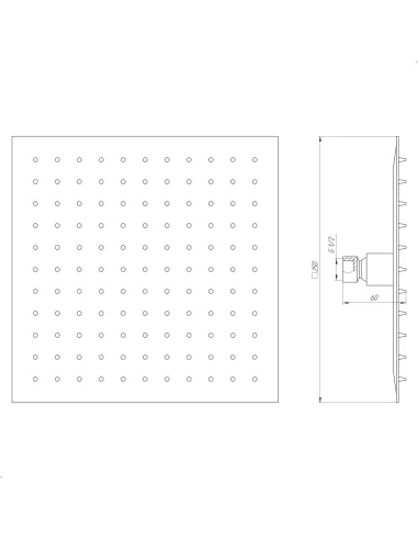 Лійка для верхнього душу Globus Lux STQ-0250 - 5