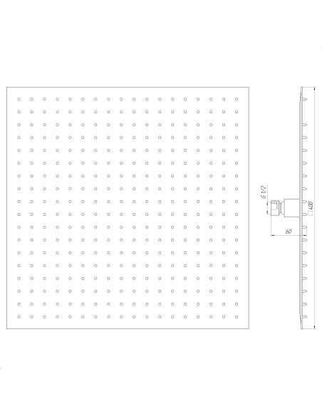 Лейка для верхнего душа Globus Lux STQ-0400 - 5