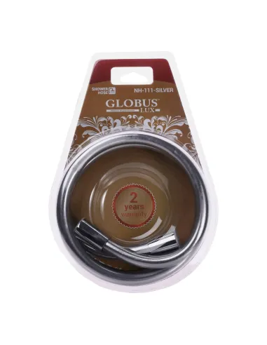 Шланг для душової лійки Globus Lux NH-111-Silver-150 (силікон, сатин, серебро) - 1