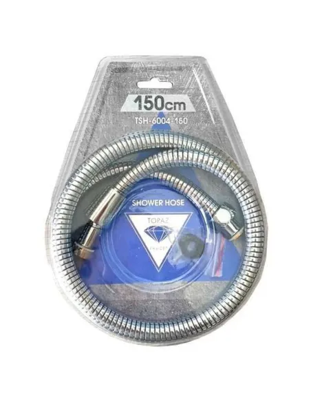 Шланг для душової лійки Topaz TSH-6004 150 см, нержавіюча сталь, хром - 2