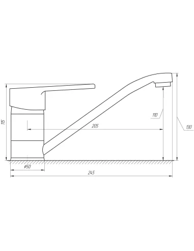 Смеситель для кухни Domino Blitz DBC-203 гайка - 2