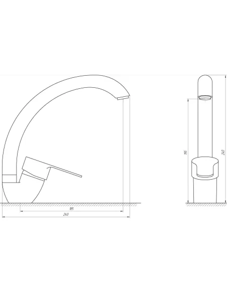 Смеситель для кухни Domino DCC-203S гайка - 4