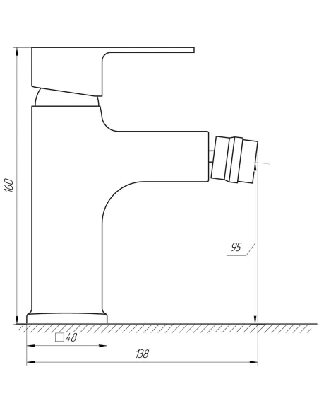 Змішувач для біде Domino DMM-106 (гайка) - 4