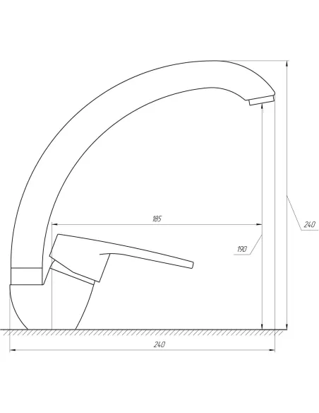 Змішувач для кухні Domino Sirius DSV-103S (шпилька) - 4