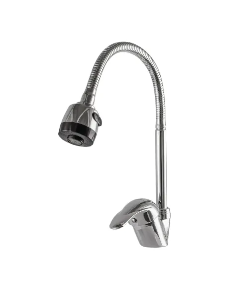 Смеситель для кухни с гибким изливом Ecomix Energo E-GEZ-203SM-A гофрогусак, гайка - 2