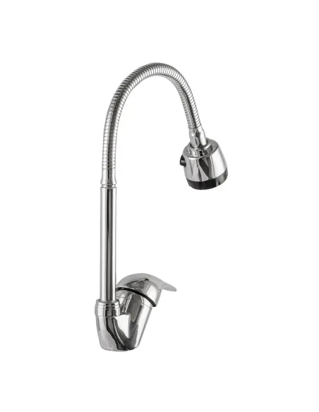 Смеситель для кухни с гибким изливом Ecomix Energo E-GEZ-203SM-A гофрогусак, гайка - 3