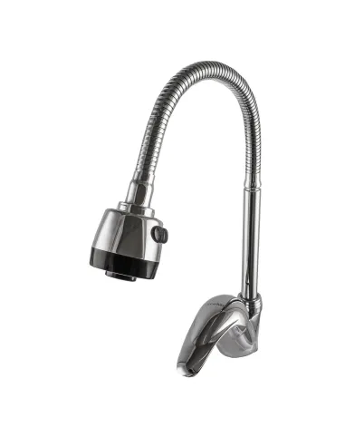 Смеситель для кухни с гибким изливом Ecomix Energo E-GEZ-203SM-A гофрогусак, гайка - 4