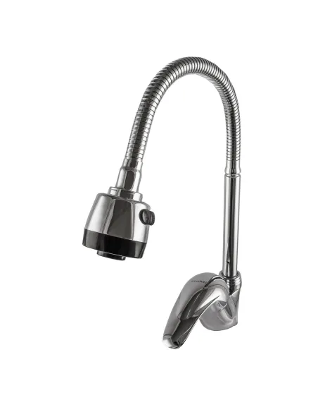 Смеситель для кухни с гибким изливом Ecomix Energo E-GEZ-203SM-A гофрогусак, гайка - 4