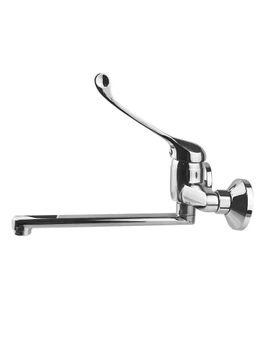 Змішувач для умивальника Globus Lux GCA-1044-Clinic (зі стіни ліктьовий, гусак 250мм) - 2
