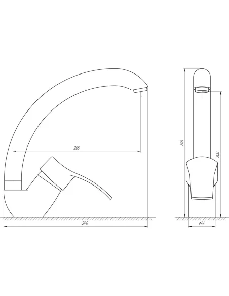 Смеситель для кухни Globus Lux Queensland GLQU-0103S - 5