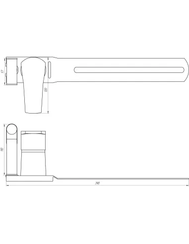 Смеситель для биде с гигиеническим душем Globus Lux Queensland GLQU-0206 монтаж на унитаз - 4