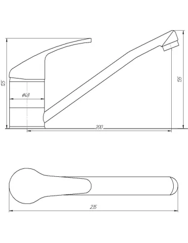 Змішувач для кухні Globus Lux Solly GLSO-0203 (гайка) - 5