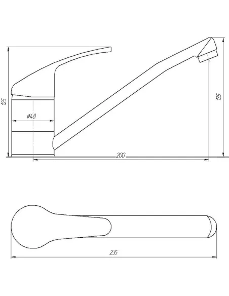 Змішувач для кухні Globus Lux Solly GLSO-0203 (гайка) - 5