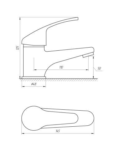 Смеситель для раковины в ванной Globus Lux Solly GLSO-0401 - 5