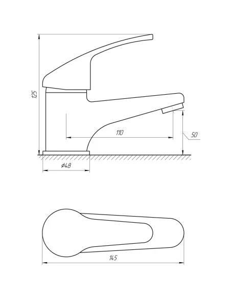 Змішувач для умивальника Globus Lux Solly GLSO-0401 (гайка) - 5