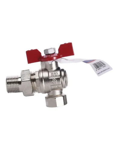 Кран шаровий Arco Sena 154303 1/2, кутовий, з американкою - 2