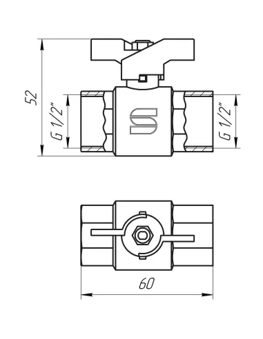 Кран шаровий Selba SL1507 1/2 ст кб - 3