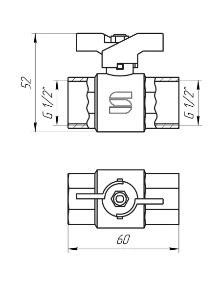 Кран шаровий Selba SL1507 1/2 ст кб - 3