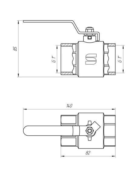 Кран шаровой Selba SL1506 1, вв, кр - 3
