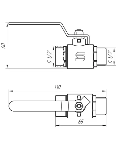 Кран шаровий Selba SL1505 1/2 нв кр - 5