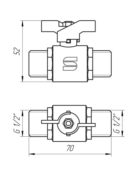 Кран шаровий Selba SL1503 1/2 нн кб - 3
