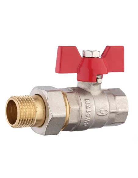 Кран шаровой прямой с американкой Solomon 0021042 1 1/4 дюйма усиленный - 1