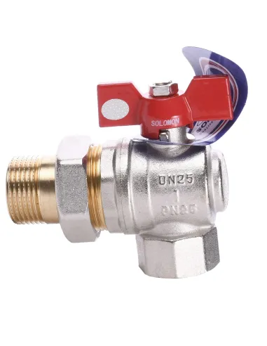 Кран шаровой угловой Solomon B1043 1 дюйм, усиленный - 2