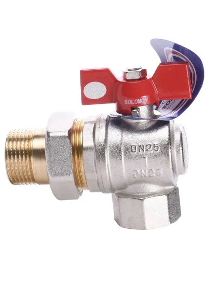 Кран шаровой угловой Solomon B1043 1 дюйм, усиленный - 2