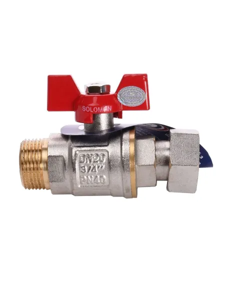 Кран шаровий Solomon 160406 3/4 PN40, прямий, для підключення газового котла - 2